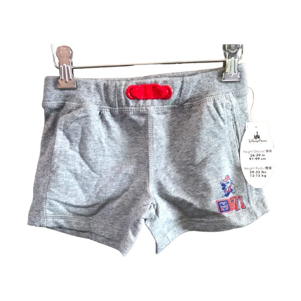 Disney Parks Mickey Retro girls gray shorts size xxs NWT